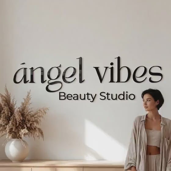 Custom 3D Acrylic Beauty Studio Wall Sign, Personalized Business Name Logo for Salon, Esthetician Room or Spa Reception Decor