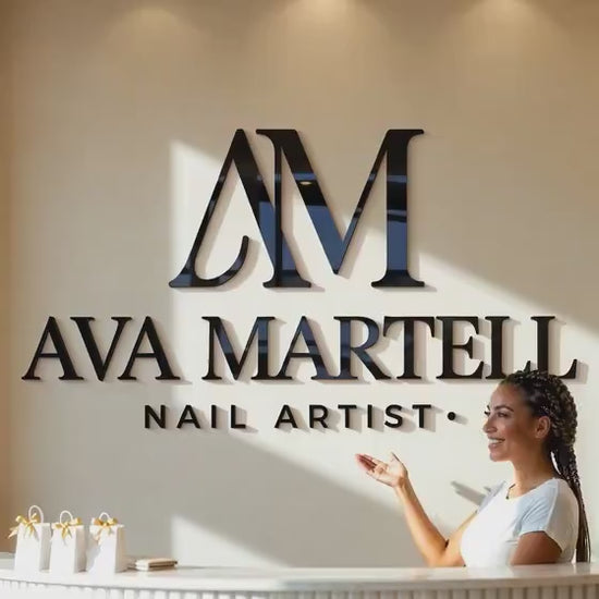Business Logo Sign, Reception Logo Sign, Beauty Salon Sign, Laser Cut Logo Sign, 3D Business Sign, Business Signboard, Aesthetic Salon Sign