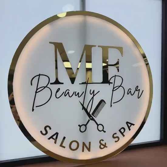 Custom Beauty Studio Neon Sign, Acrylic Salon Backlit Sign, Business Logo Signs, Wall and Door Office Sign, Wall LED Salon logo sign